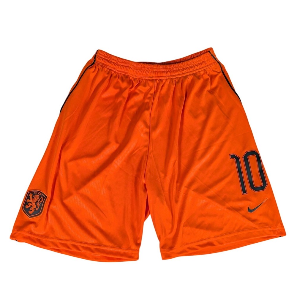 Nike Netherlands National Team KNVB Soccer Shorts Orange Number 10 Mens